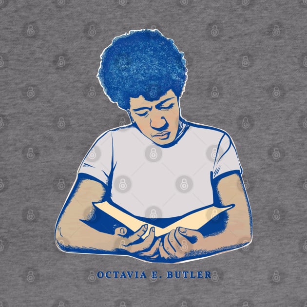 Octavia E. Butler Reading A Book by Huge Potato